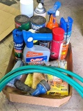 No shipping. Length of garden hose, yard & garden chemicals including insect repellent, ant killer,