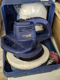 Waxmaster WB9000 paint buffer kit incl. buffing machine and several attachments with a carry case.