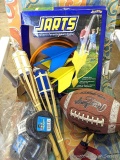 Wind chime projects; two lawn chairs; Jarts; baseball, football, tiki torch, more.