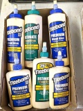 No shipping. Six bottles of Titebond II Premium wood glue and Titebond III Ultimate wood glue.