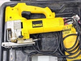 DeWalt Model DW321 variable speed jigsaw with swiveling shoe, hard case and accessories.
