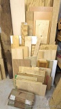 Large pile of sheet goods and lumber up to a 4' x 8' sheet of plywood. Bring help to load and enjoy