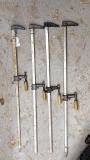Four bar clamps, each measure approx 39