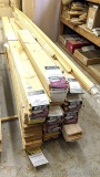 Generous pile of MatchLock 1x6 factory prefinished premium knotty pine, end matched WP4 paneling and