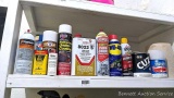No shipping. Automotive and other handy chemicals incl. carb cleaner, WD - 40, under coating, more.