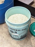 5 gallon pail about 3/4 full of oil dry.