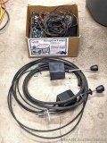 Western snow plow joy sticks, cables, plus some plow lights. See lot 12 for more snow plow parts.