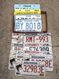 Wisconsin license plates back to 1980s, as pictured.