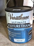 Full gallon Varathane water based polyurethane, satin.