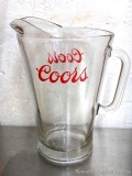 Vintage Coors beer pitcher is in good condition and measures about 9-1/4