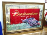 Budweiser Hunting Turkey beer mirror is about 33