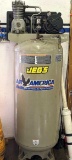 Devilbiss 6 hp 60 gallon upright air compressor has held at 105 psi all the time we've been working