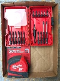 Milwaukee 25ft tape measure and 17-piece driver set in a great heavy duty locking plastic case.