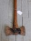Pickup in Rib Lake. Double bit axe with tight handle.