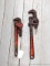 Pickup in Rib Lake. 2 monkey pipe wrenches. Smaller is rusty and hard to adjust. Larger opens to 3