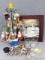 Variety of winter decorations incl assorted ornaments, five 3