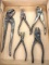 Pickup in Rib Lake. Vintage pliers including slip joint and others, brands include Harold, Wilde
