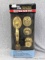 Steel Pro keyed entry polished brass tulip handle set fits doors 1-3/8