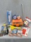 Attention fishing friends! An assortment of fishing supplies for the ice shack and boat incl a small