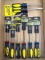 Stanley screwdrivers incl Phillips heads, slotted heads, square heads. All NIP.
