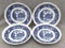 Four Franciscan ironstone saucers with Countryside pattern; plates measure 5-1/2