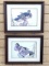 Two nicely framed and matted, signed and numbered duck prints by Arthur LaMay are about 14
