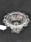 Leaded crystal footed dish is about 7-1/2