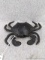 Super cool cast iron crab ink well is about 7