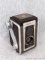 Kodak Duaflex IV camera has a Kodet Lens. Neat vintage piece looks in good condition.