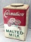 Carnation Malted Milk tin; measures 9