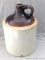Vintage brown stoneware jug; measures 9