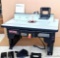 Craftsman router table with many attachments as pictured. Holes on feet to mount to your workbench,