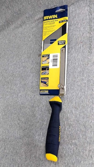 Irwin Dovetail/Jamb or flush cut saw; blade length is 10".