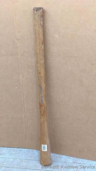 Pickup in Rib Lake. Warwood tool handle is 3' long, head end is 3" wide.