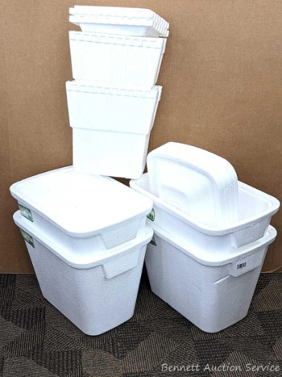 Four 28 qt coolers and a couple others.