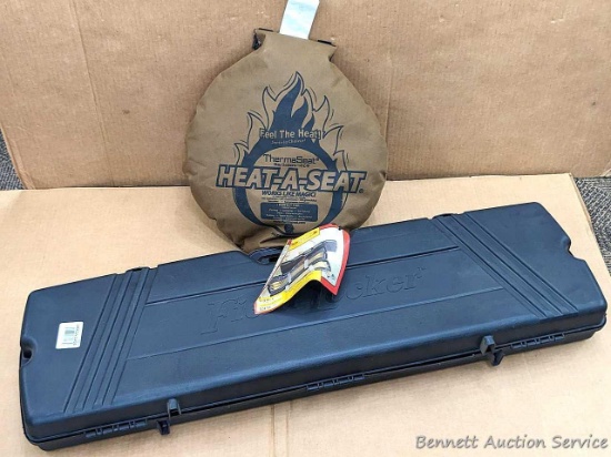 Nice new Therma Seat hunting Heat-A-Seat pad about 15" wide; and a lockable Dosko Sport Bow Guard FL
