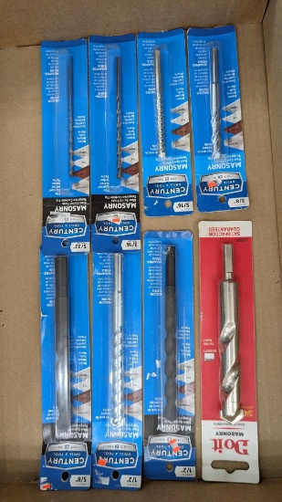 NIP Do It Best and Century carbide tipped masonry drill bits up to 3/4". All Century tungsten