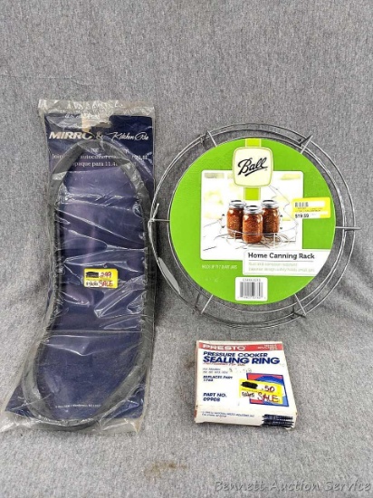 12 Ball home canning jar rack, Mirro 12 qt / 22 qt pressure cooker gasket, Presto pressure cooker