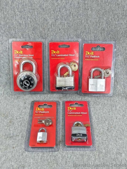 Do It Best padlocks and combination lock incl laminated steel up to 1-3/4".