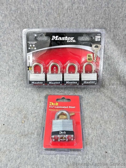 Master Lock and Do It Best padlocks.