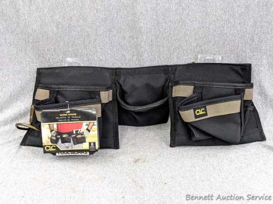 New with tags CLC tool pouch / work apron with 2" belt that fits waists 29"-46".