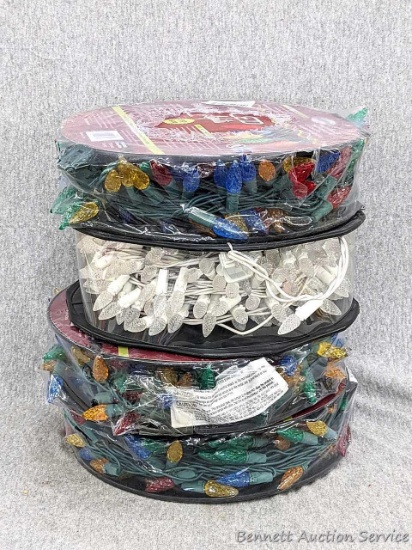 Colored and other new Christmas lights, colored packaged are LED, other may be as well. Colored