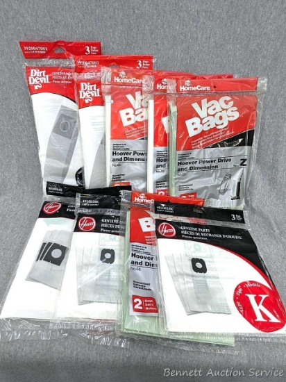NIP Hoover and Dirt Devil vacuum cleaner bags.