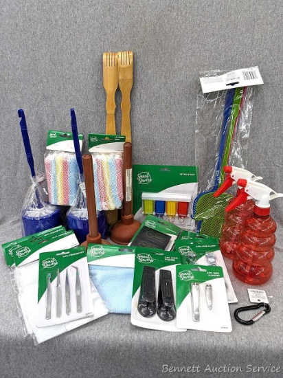Perfect bathroom and house stock up! Includes sponges, nail clippers, sink plungers, spray bottle,