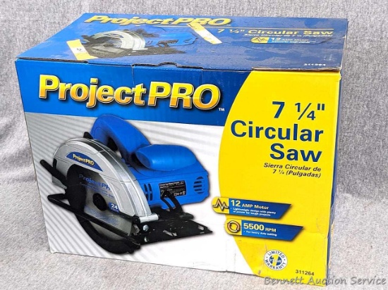 NIB ProjectPro 7-1/4" Circular Saw, no311264.