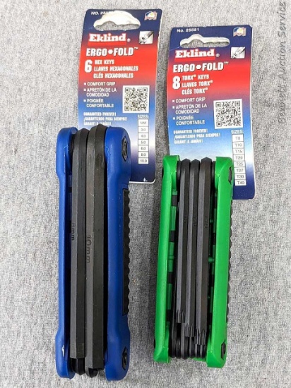 NIP Eklind Ergo-fold torx and hex keys ready for your shop.