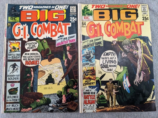 Two DC GI Combat comic books, both copyright 1971 and in good condition.