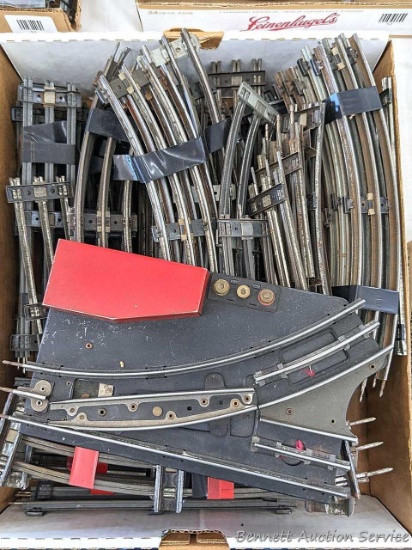 MAR Toys track or rail divider and a box of curved and straight pieces. Divider approx 9" long and