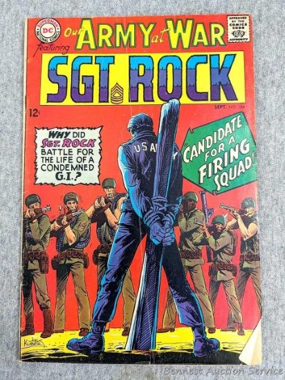 DC Comic "Our Army at War" Sgt Rock, no 184, Sep 1967. In good condition. Wrapped in plastic sleeve.
