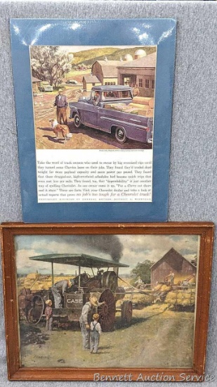 Nicely matted Chevrolet advertisement promotes the Model 3234 Fleetside; plus a nostalgic framed